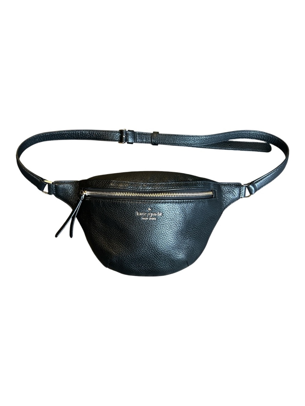 Kate Spade New York Jackson Black Pebbled Leather Belt Bag / Crossbody Sling